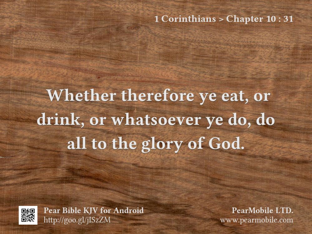 1 Corinthians, Chapter 10:31